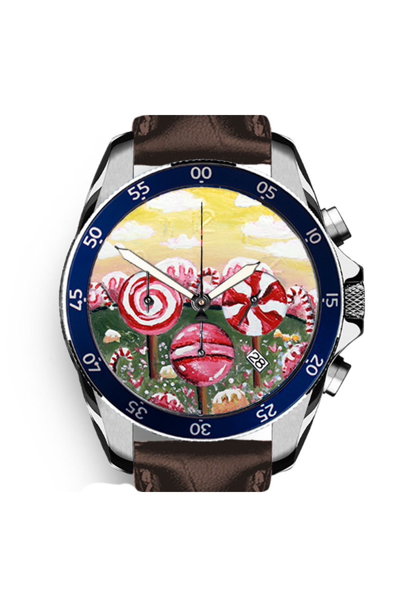 colorful Handpainted watch dial dalton 41 candy land