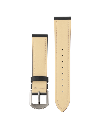 Black Classic Leather Strap 20 mm