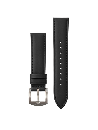 Black Classic Leather Strap 20 mm