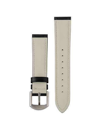 Black Croco Leather Strap 20 mm