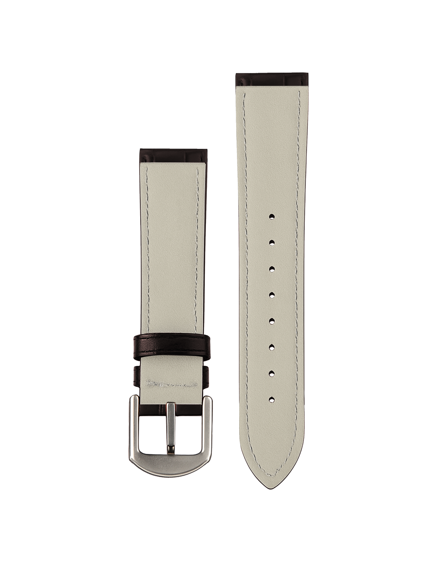Brown Croco Leather Strap 20 mm