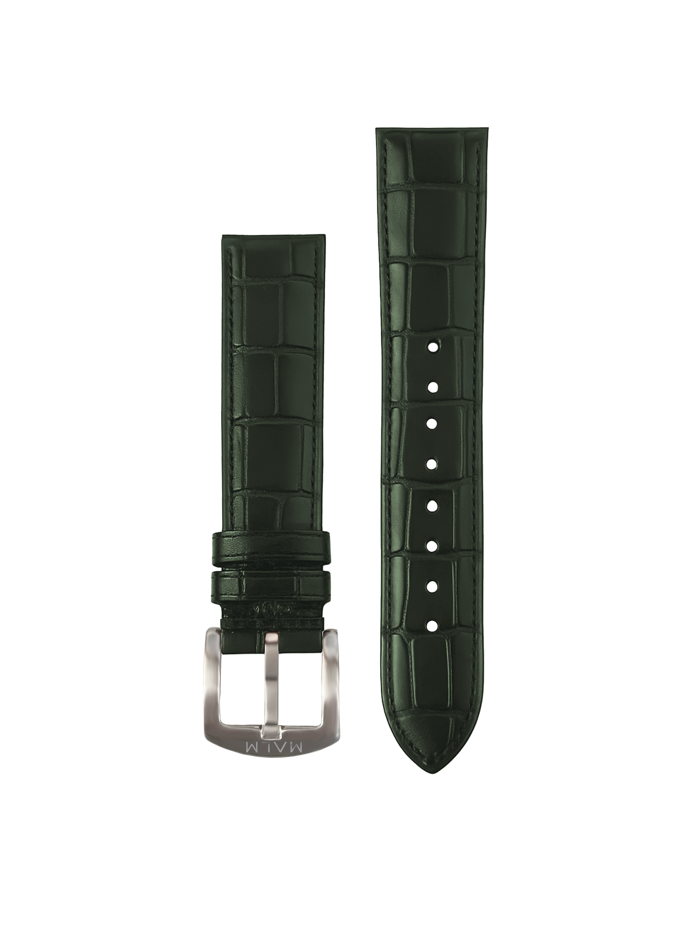 Green Croco Leather Strap 20 mm