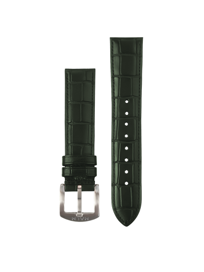 Green Croco Leather Strap 20 mm