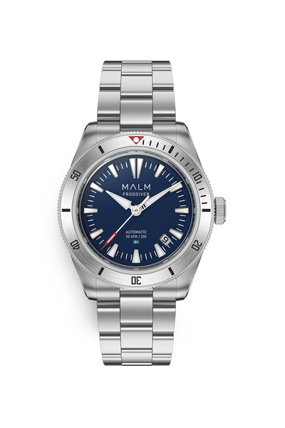 diving watch frogdiver 39 blue steel bracelet 