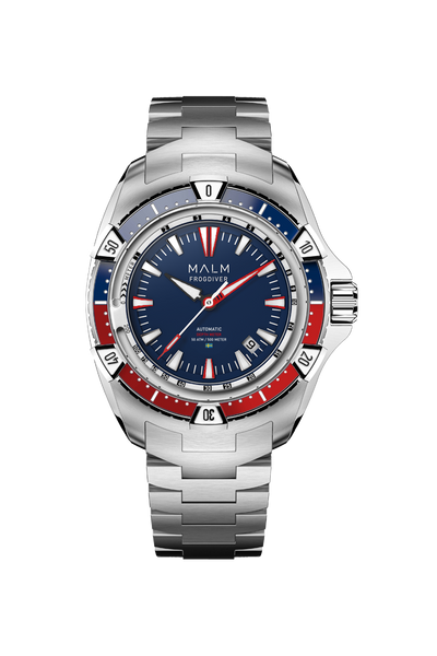 diving watch frogdiver 44 blue steel bracelet 