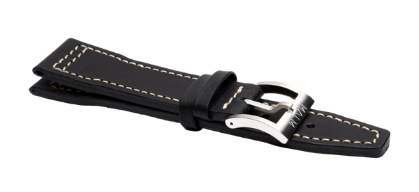 ACE Maverick Black Leather 22 mm