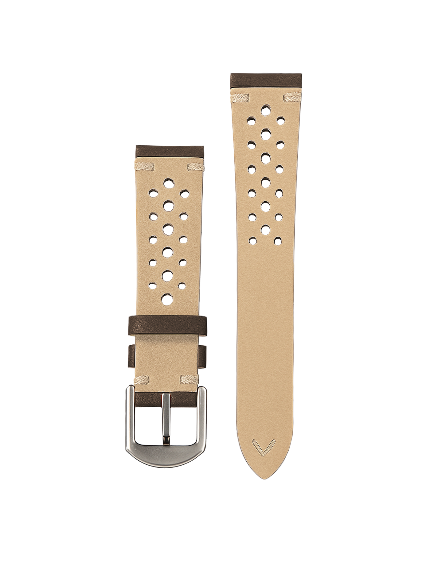 Brown Racing Leather Strap 20 mm