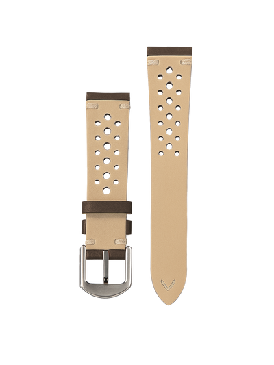 Brown Racing Leather Strap 20 mm