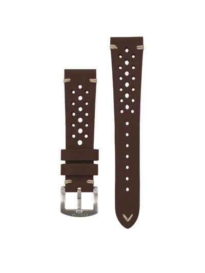Brown Racing Leather Strap 20 mm